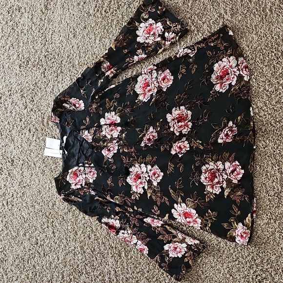 NWT Cupcakes And Cashmere Valda Velvet Burnout Dress Mini Small Floral - Picture 4 of 10